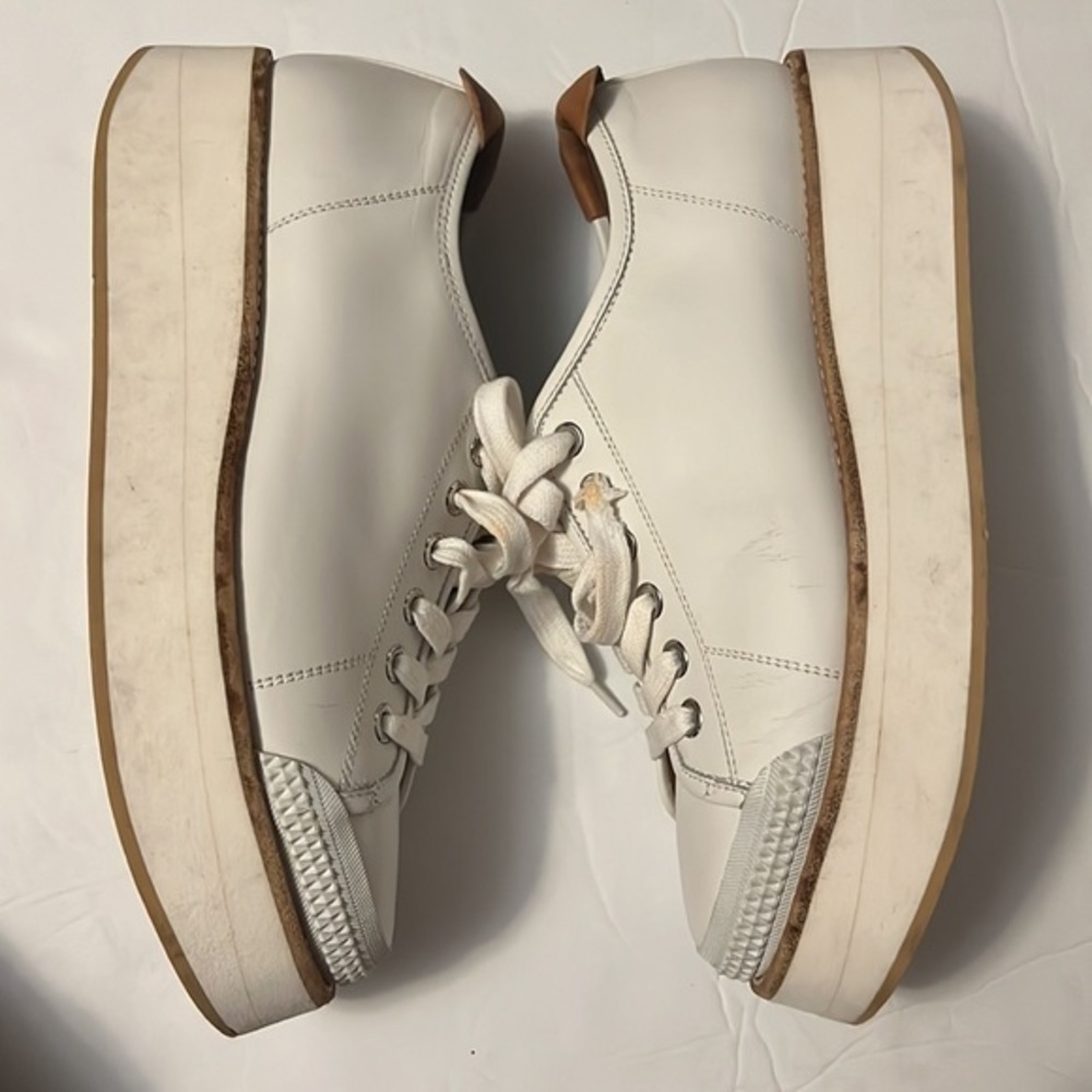 FLAMINGOS Leather Tatum White Platform Sneakers - Picture 7 of 13